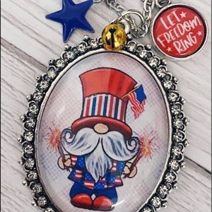 Patriotic Gnome Necklace